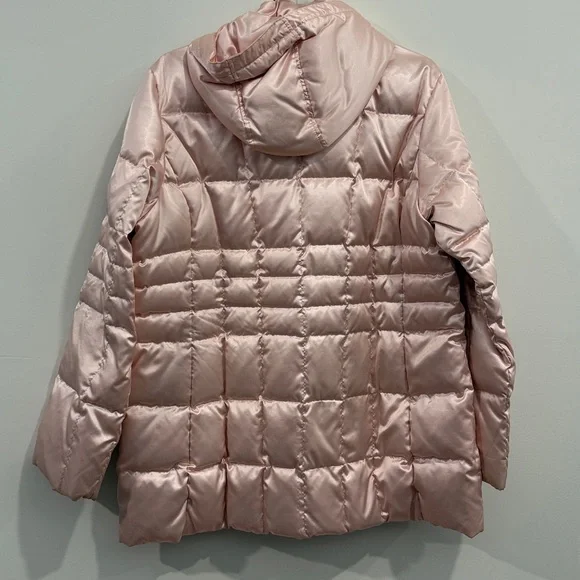 Lands End Pearl Pink Down Winter Jacket, Woman’s XL - Picture 3 of 7
